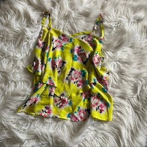 Torrid yellow cross cross tank top